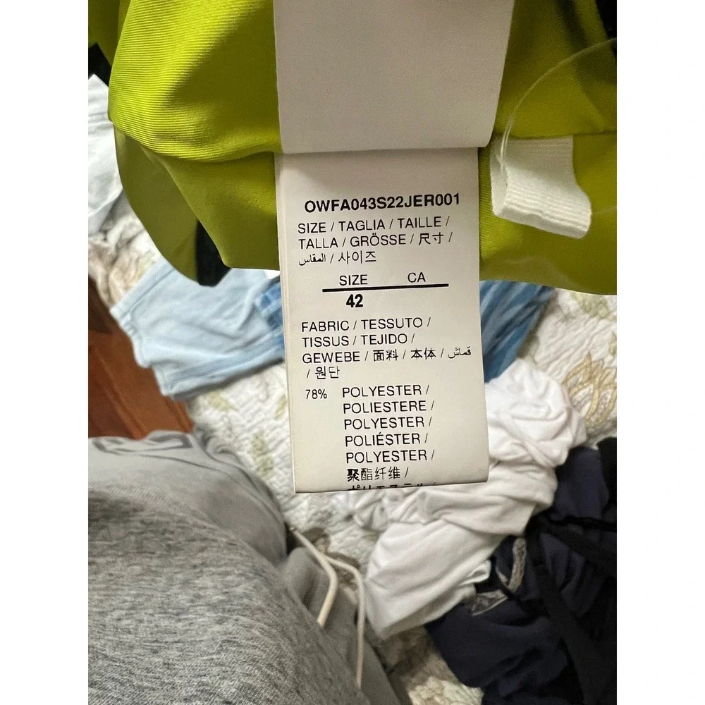Off-White Monogram Swimsuit Green‎ Black Blue Gradient Logo One Piece size 42